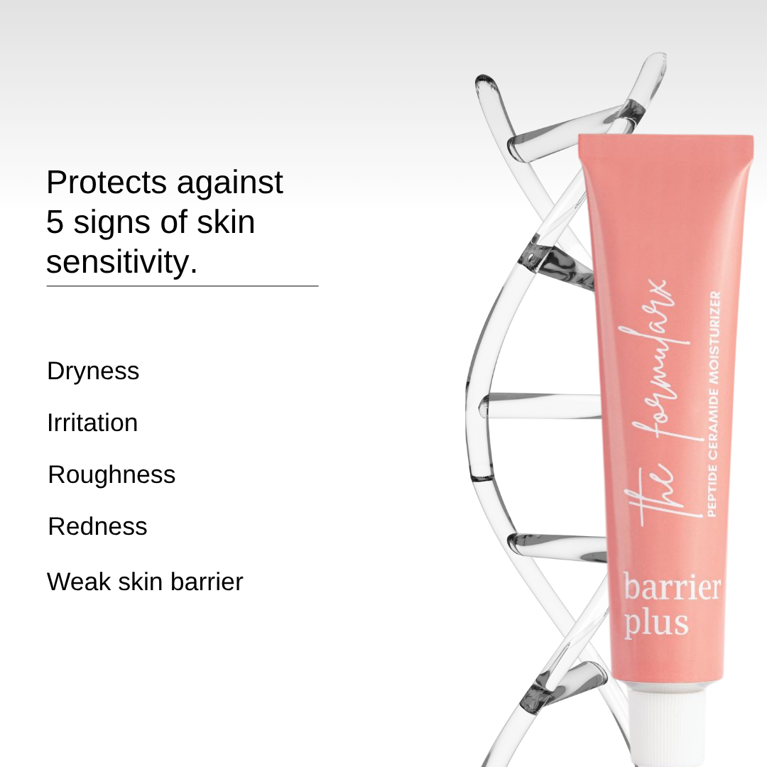 The Formularx Barrier Plus Peptide Ceramide Moisturizer repairs damaged skin barrier