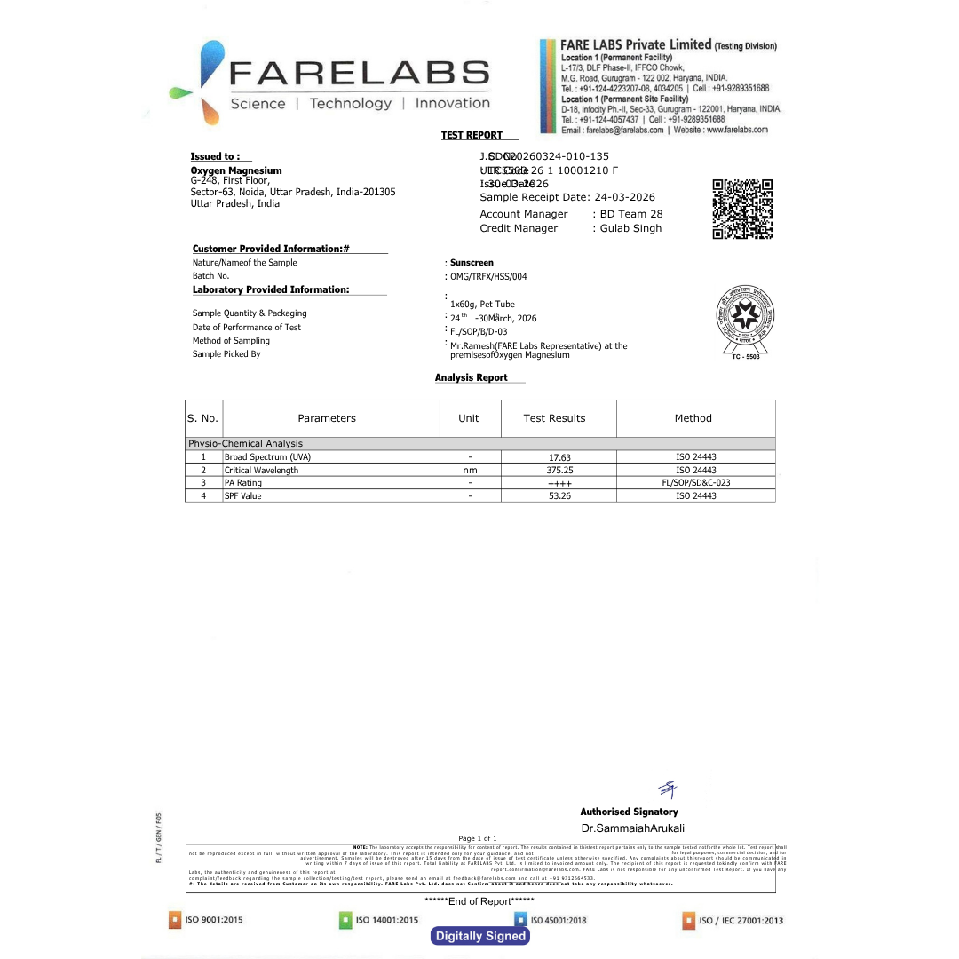 The_Formularx_Hydrashield_susncreen_test