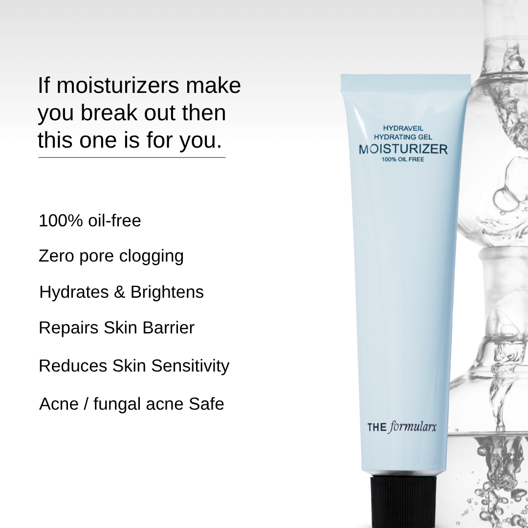 The Formularx Hydraveil Hydrating Ceramide Gel Moisturizer. Acne and fungal acne safe