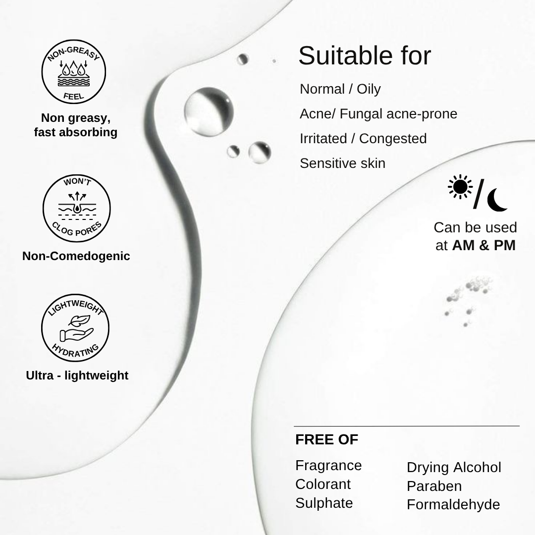 The Formularx Hydraveil Hydrating Ceramide Gel Moisturizer. Non-sticky, non-comedogenic, and lightweight