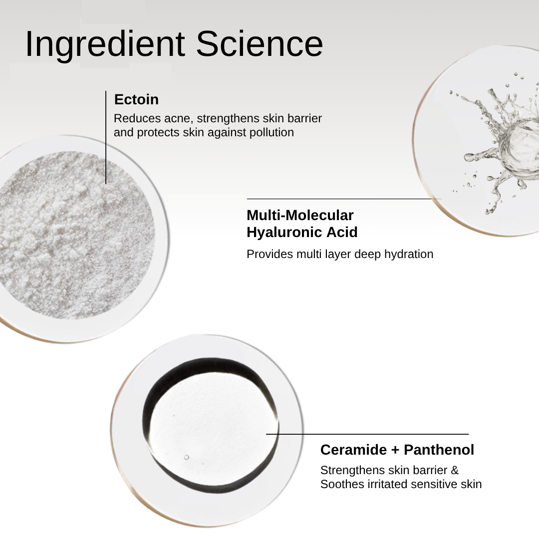 The Formularx Hydraveil Hydrating Ceramide Gel Moisturizer with ectoin, hyaluronic acid, and ceramides