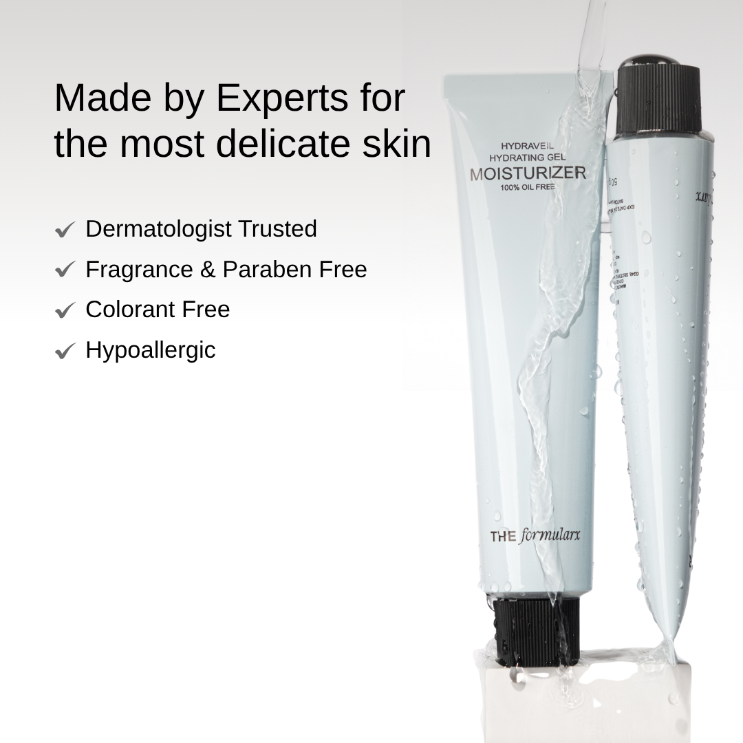 The Formularx hydraveil ceramide gel moisturizer made by scientists and trusted by dermatologists for sensitive skin