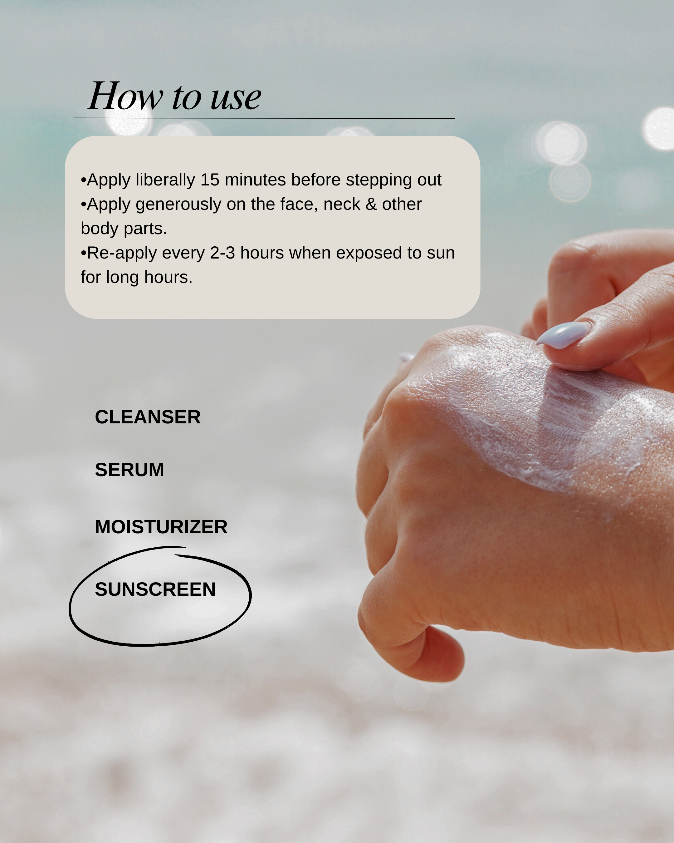 Hydrashield Vitamin C + Peptide Watery Gel Sunscreen SPF50 PA++++ how to use
