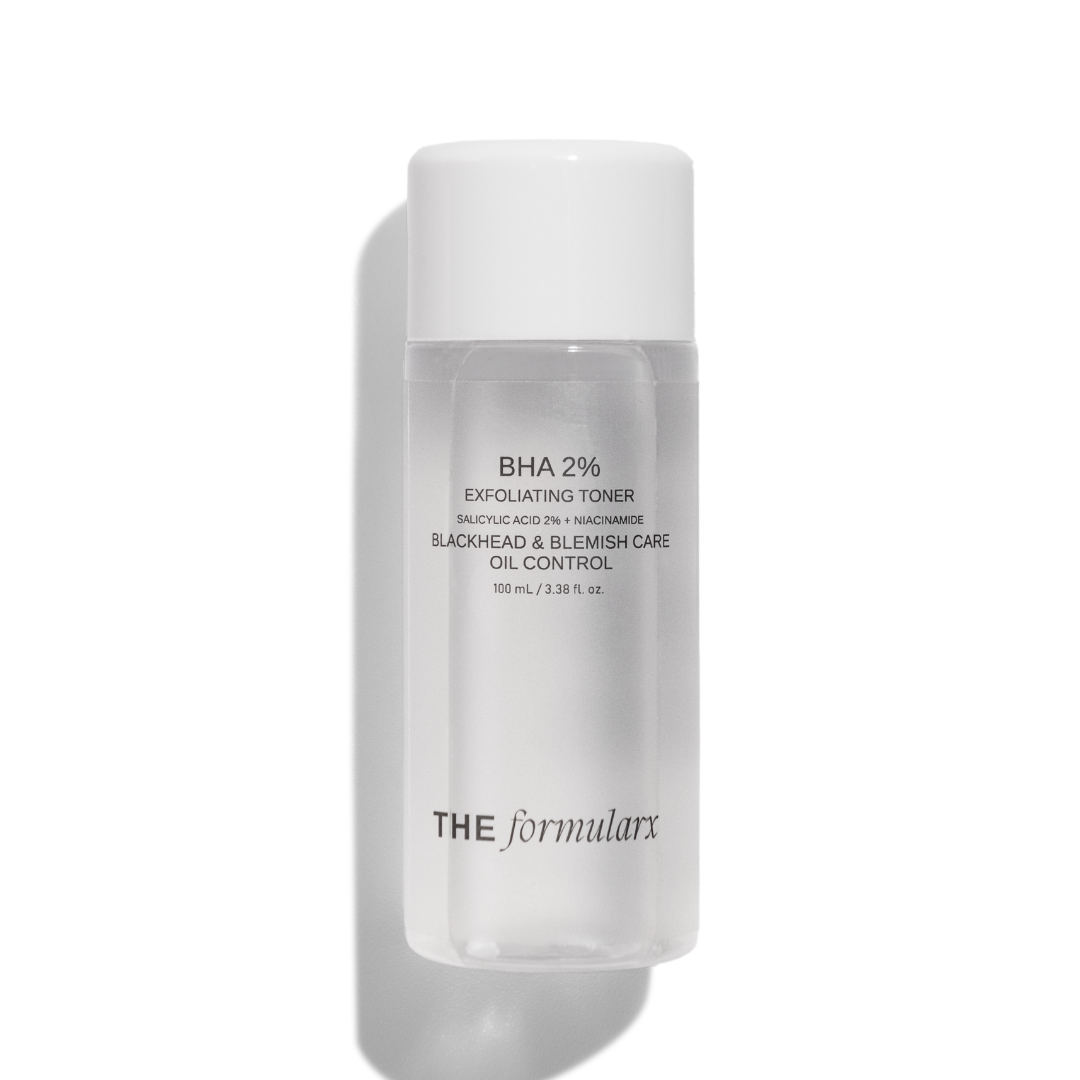 The Formularx 2% BHA Salicylic acid exfoliating toner with Niacinamide for blackheads and acne control