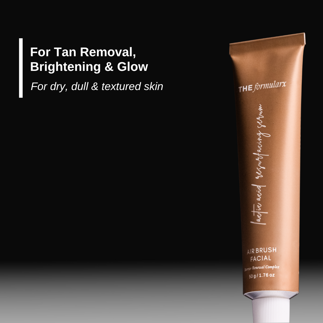 The Formularx Air Brush Facial Lactic acid Exfoliating Serum For Tan Removal, Brightening & Glow