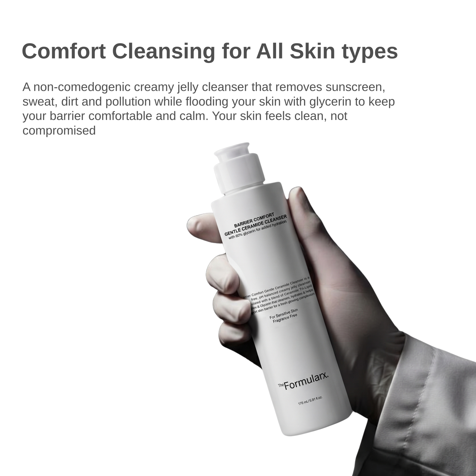 The Formularx Barrier Comfort Gentle Ceramide Cleanser for all skin types