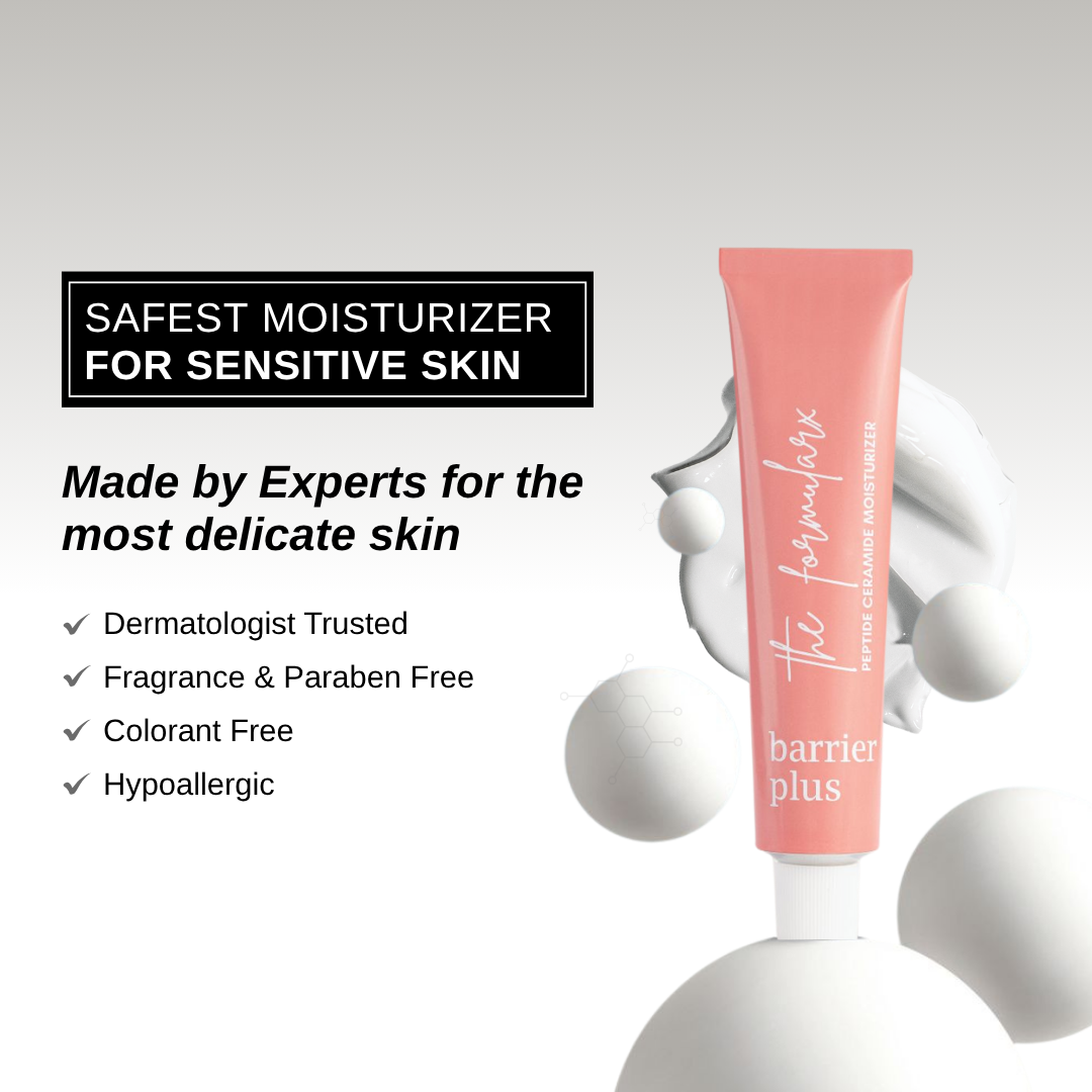 The Formularx Barrier Plus Peptide Ceramide Moisturizer safe for acne prone,  sensitive skin