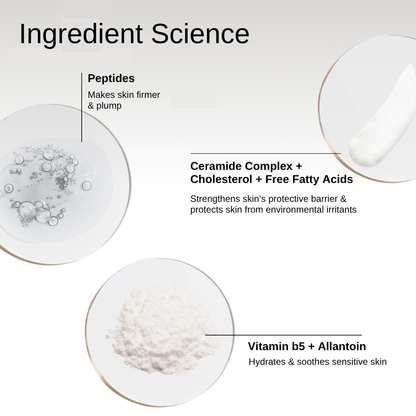 The Formularx Barrier Plus Peptide Ceramide Moisturizer with hyaluronic acid, peptides, ceramides