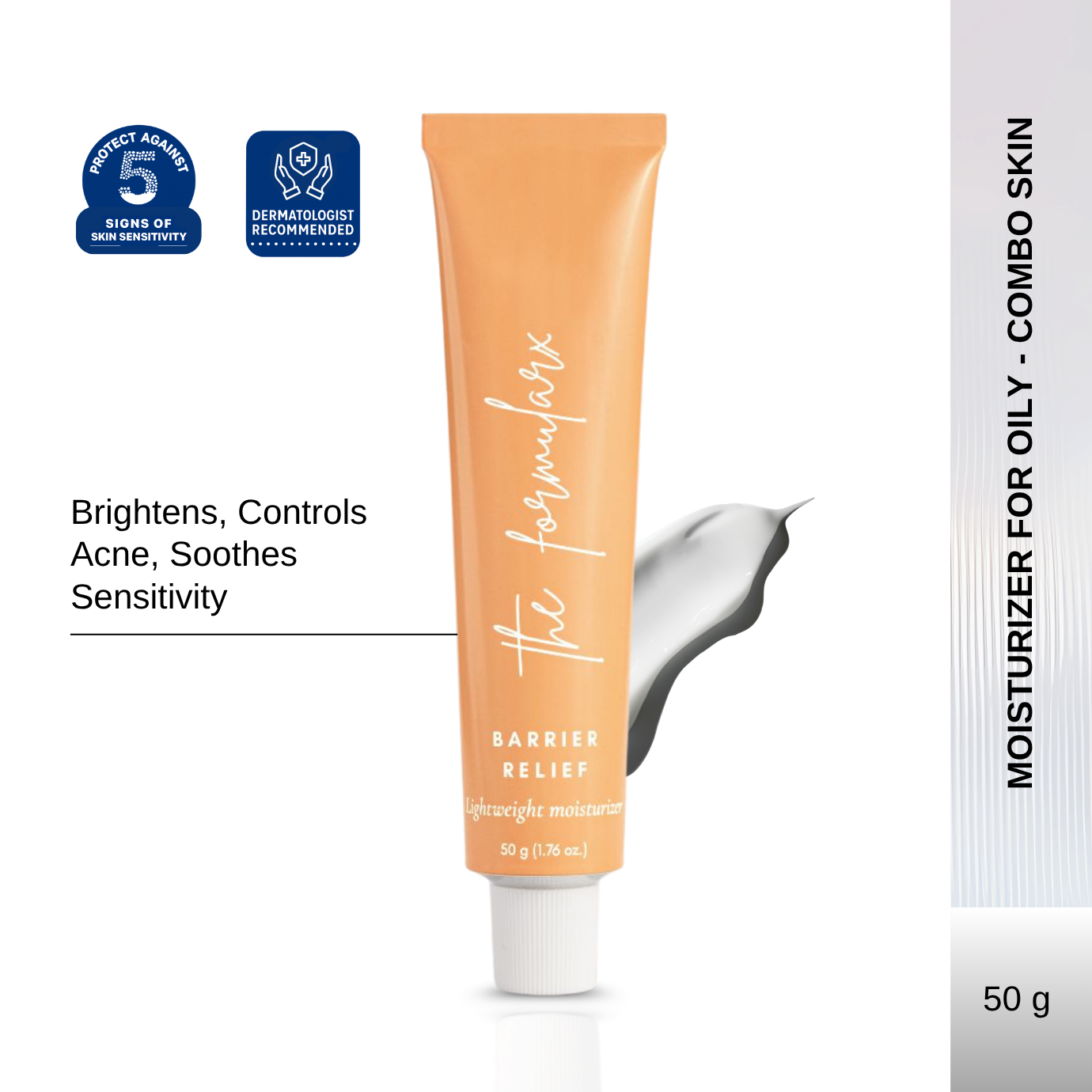 The_Formularx_Barrier_Relief_Lightweight_Ceramide_Moisturizer_with_Niacinamide for oily acne prone skin