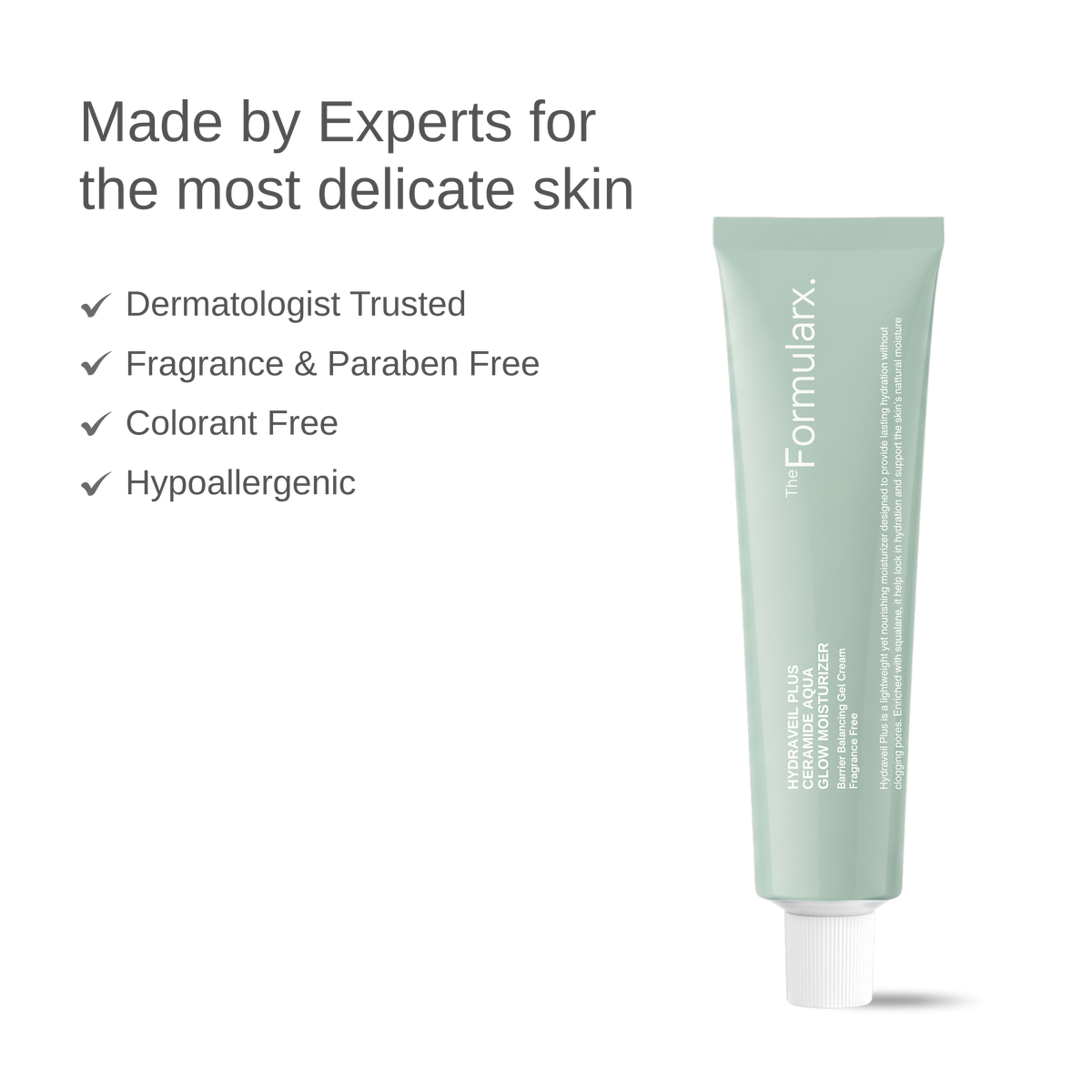 The Formularx Hydra Veil Plus Ceramide Aqua Glow Moisturizer for barrier care and sensitive skin
