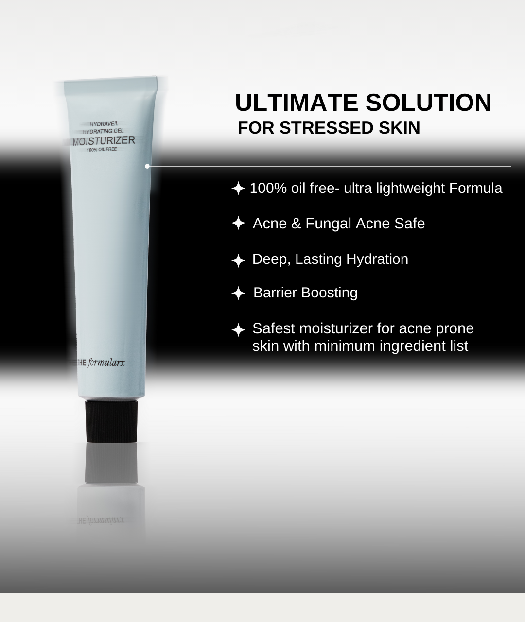 The Formularx Hydra veil acne & fungal acne safe oil free barrier care moisturizer benefits