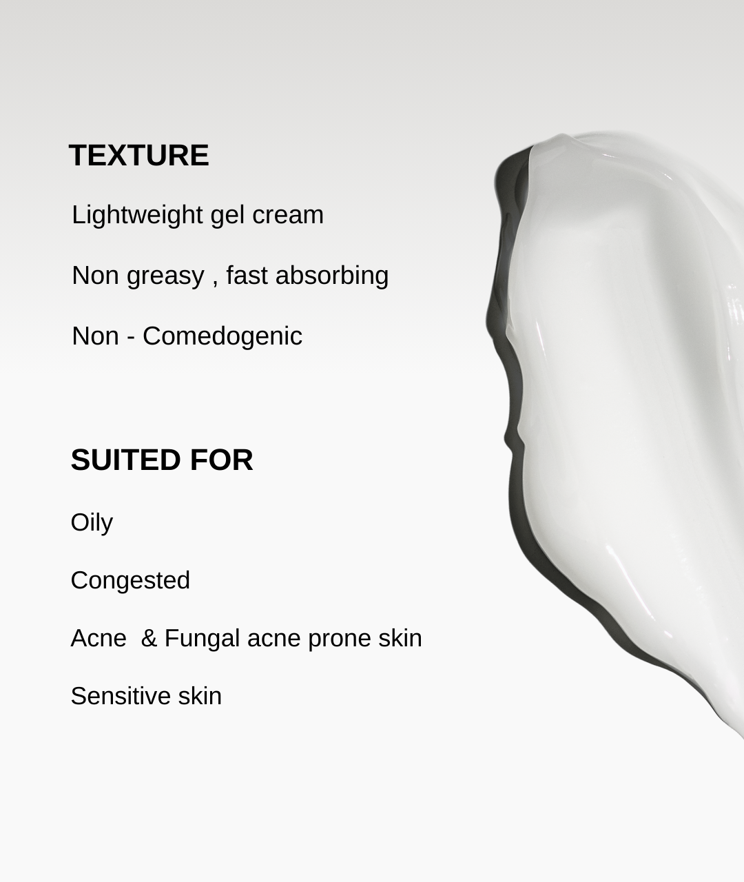 The Formularx Hydra veil acne & fungal acne safe oil free barrier care moisturizer texture