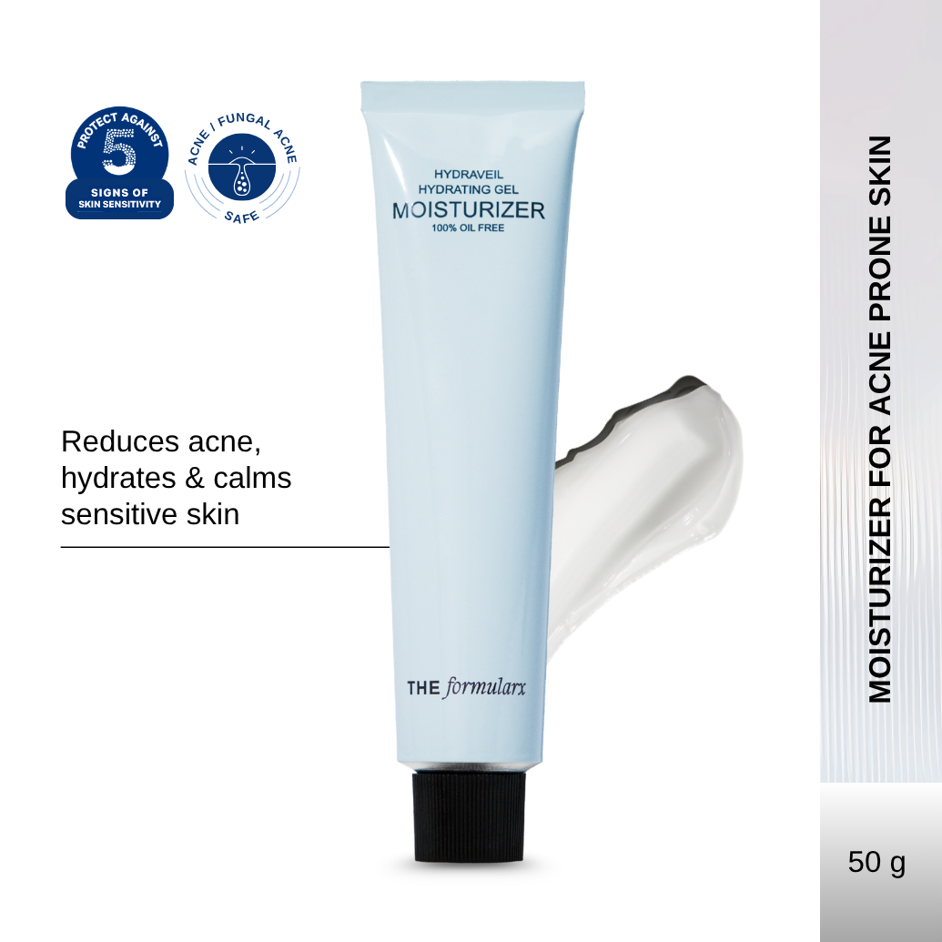 The Formularx Hydraveil Hydrating Ceramide Gel Moisturizer for oily acne prone and fungal acne prone skin