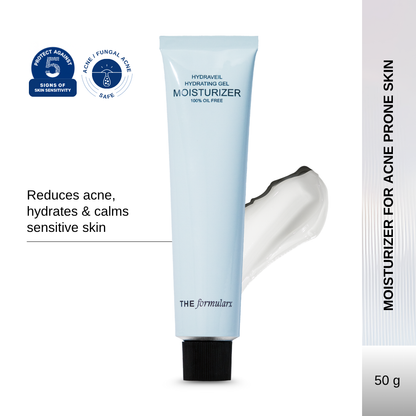 The Formularx Hydraveil Hydrating Ceramide Gel Moisturizer for oily acne prone and fungal acne prone skin