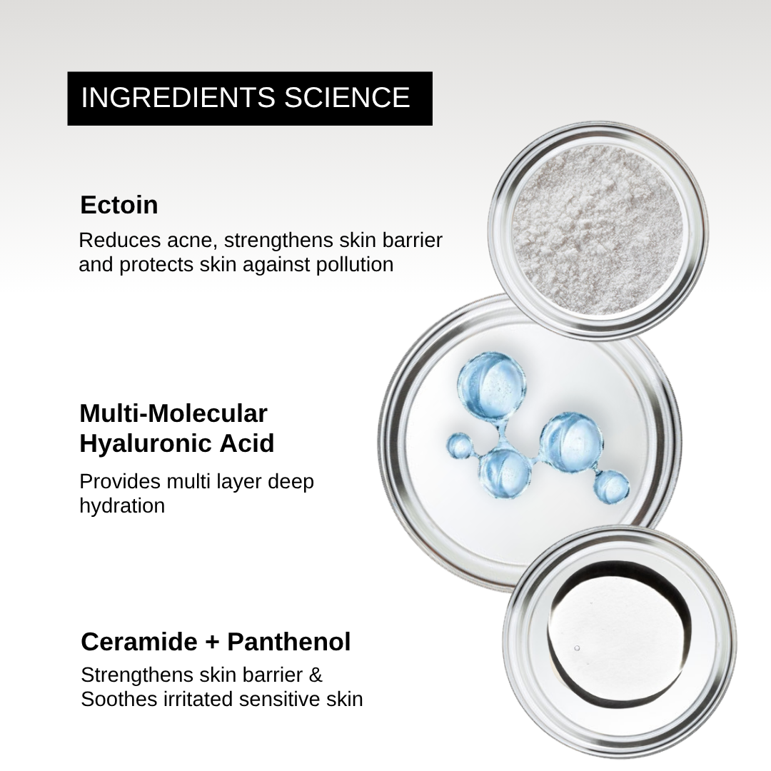 The Formularx Hydraveil Hydrating Ceramide Gel Moisturizer with hyaluronic acid and ectoin