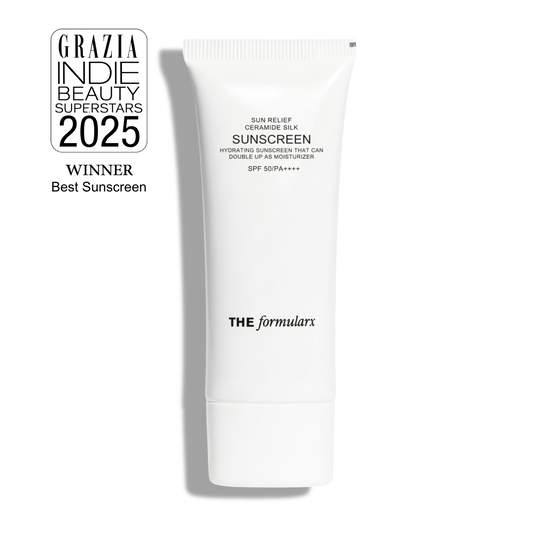 The Formularx Sun Relief Ceramide Silk Sunscreen SPF50 PA++++ for all skin types including sensitive skin