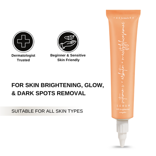 The Formularx Vitamin C Brightening Serum with Arbutin & N acetyl glucosamine For dark spots & dullness