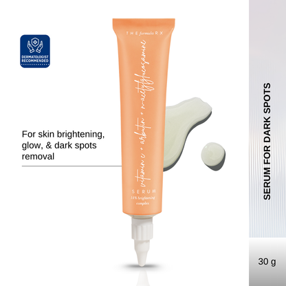 The Formularx Vitamin C Brightening Serum with Arbutin & Nag for skin glow and skin brightening