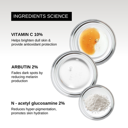 The Formularx Vitamin C Brightening Serum with Arbutin ingredients