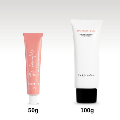 The Formularx barrier plus peptide ceramide moisturizer 50g and 100g