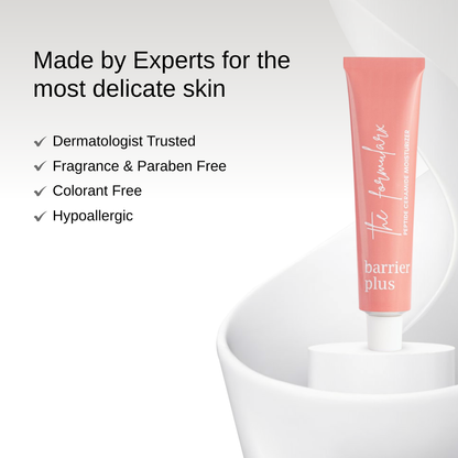 The Formularx barrier plus peptide ceramide moisturizer made by scientists, trusted by dermatologists for sensitive skin