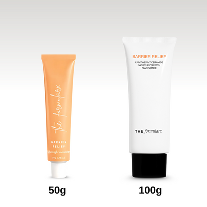 The Formularx barrier relief ceramide moisturizer 50g and 100g